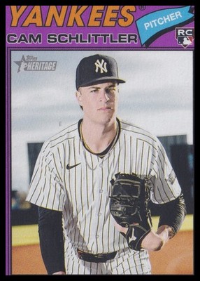 2026 Topps Heritage #222 Cam Schlittler Light Purple