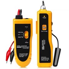 Underground Wire Locator, Tracer with Earphone and Battery, Up to yellow