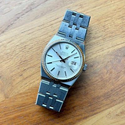1980 Rolex Datejust Oysterquartz 36mm 17014 Silver Dial