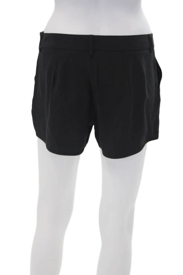 Pantalones Cortos Haute Hippie Mujer Seda Cremallera Informales Dardos Negros Talla 4 Foto 3 de 4