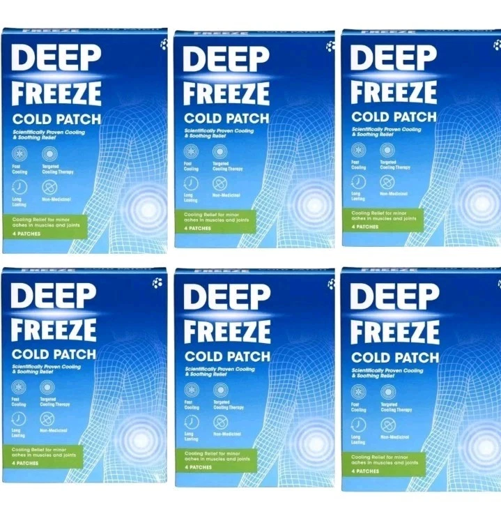 MENTHOLATUM 24pk DEEP FREEZE Cold Patches Long Lasting Pain & Swelling Relief - Free P&P ⭐