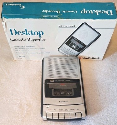 RadioShack CTR-121 Desktop Cassette Recorder VOX Voice Activated OPEN BOX UNUSED