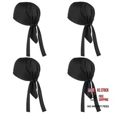 Chef Hat for Men Women, 4 Pack Back Kitchen Cooking Cap, Elastic Back Skull