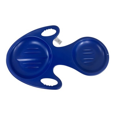 Schlitten 2 Griffe blau Schneeschlitten Schneerutsche