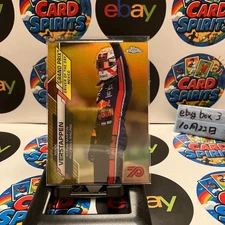 2020 Topps Chrome Max Verstappen Aston Martin Red Bull Racing Gold Refractor