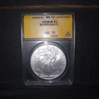 2008 W AMERICAN SILVER EAGLE ANACS MS70