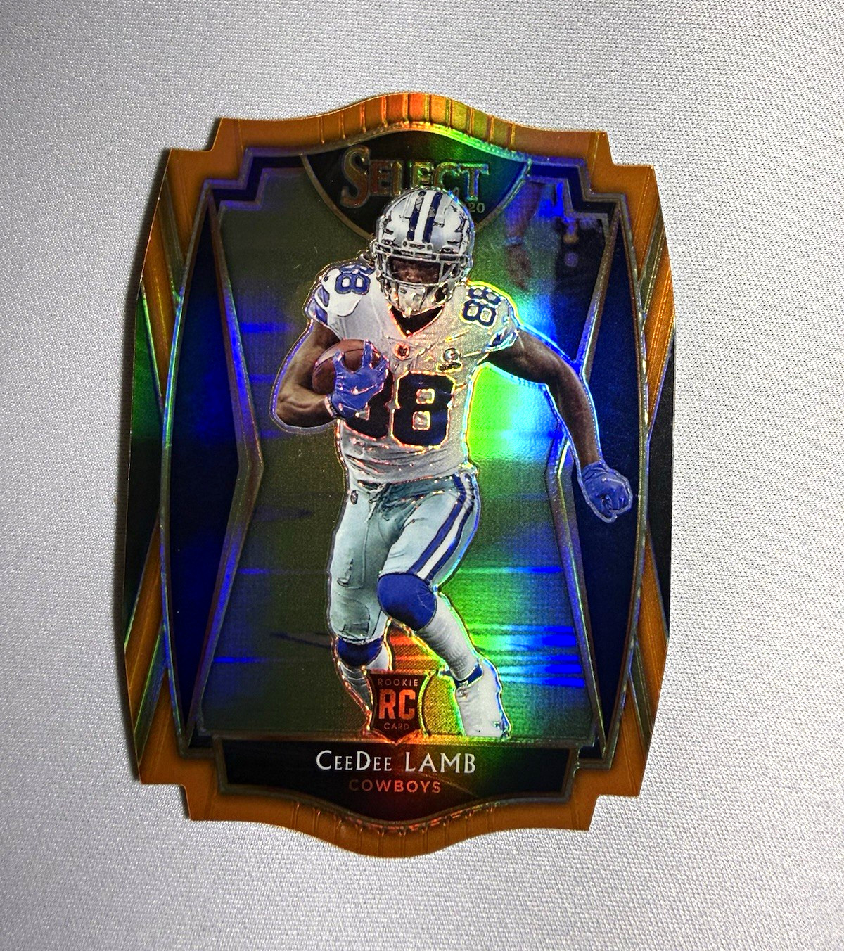 Panini 2020 Select CeeDee Lamb Dallas Cowboys RC #157 Premier Orange Prizm