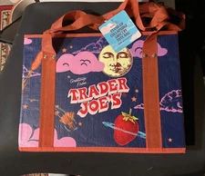 NEW Trader Joe's Stand-Up Collapsible Grocery Bag Tote Shopping Just Released