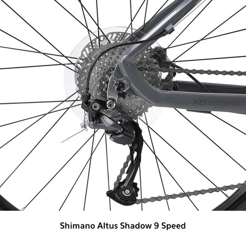Ultralight X6 Alloy 27.5"/29" MTB Mountain Bike 9 Speed Shimano in Gunmetal Grey - Picture 4 of 24