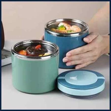 Stainless Steel Food Thermal Jar Vacuum Cup Soup Bowl Lunch Box with Handle...