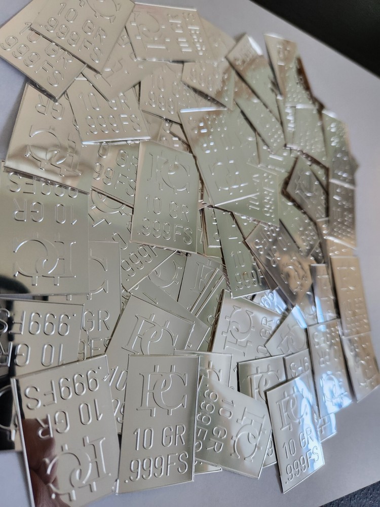 Pure Silver .999 Silver Silver Bullion Silver Metal Bars 15 Pack Silver Stamps