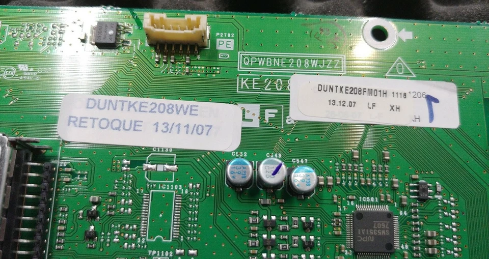 Unidad de placa sintonizadora Sharp 42" LC-42D64U DUNTKE208WE-SEN descuento Foto 2 de 2