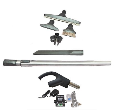 Hide-A-Hose Central Vacuum Wireless RF Bare Floor Tool Kit with Receiver NIB