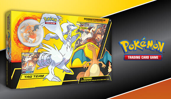 Box Pokemon Coleção Aliados Reshiram E Charizard Gx