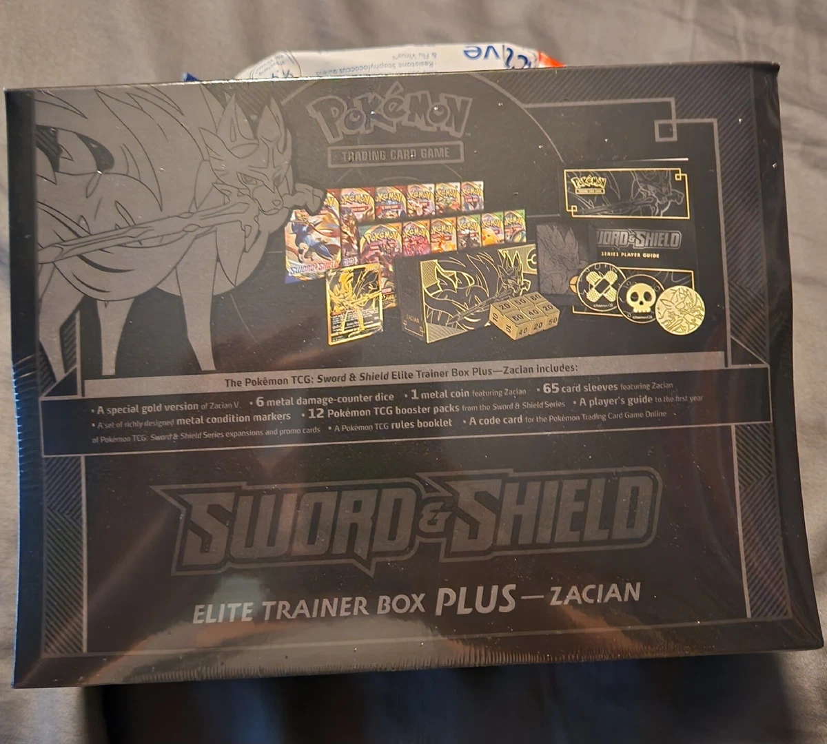 Pokémon Sword & Shield Zamazenta Elite Trainer Box Plus New Factory Sealed TCG 753569075452