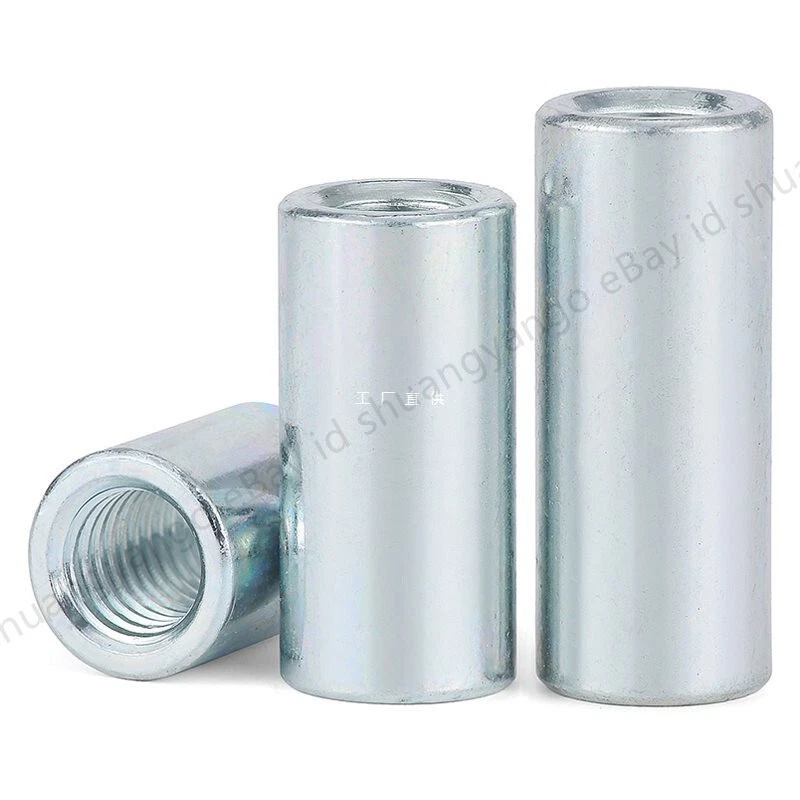 Gewindemuffen M4 M5 M6-M10 Rund Verbindungsmutter Langmutter Verzinkter Stahl - Bild 3 von 4