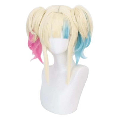 Another World Suicide Squad Harley Quinn Cosplay Wig, Heat Resistant Wig,_
