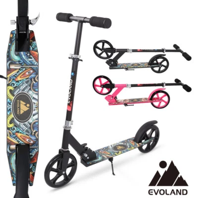 Evoland Tretroller Kickroller Cityroller Kinderroller Erwachsene Scooter 2Farben
