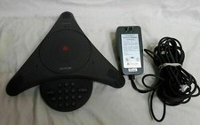 Polycom SoundStation 2201-03308-001-H Business Audio Conference Phone w/ Adapter