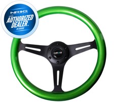 New Nrg Steering Wheel Green Classic Wood Grain 3 Spoke Black Center St-015bk-gn New Nrg Steering Wheel Green Classic Wood Grain 3 Spoke Black Center St-015bk-gn