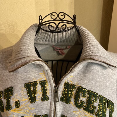 And Mary Mary logo fleece jacket 新品gray St. Vincent St. Mary WMNS Gray Zip Up Fleece Jacket (Medium) | eBay