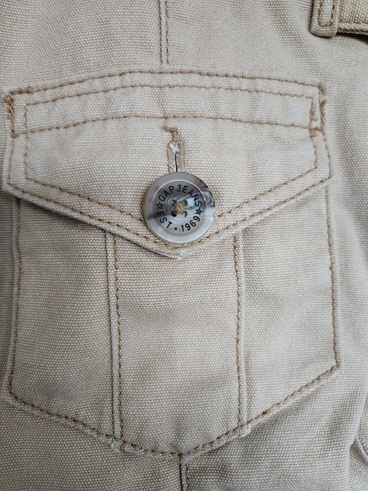 GAP Y2K Mujer Vintage Lona Tostada Hobo Hippie Bolso de Carga Cartera Jean Bolsillo Rosa  Foto 2 de 4