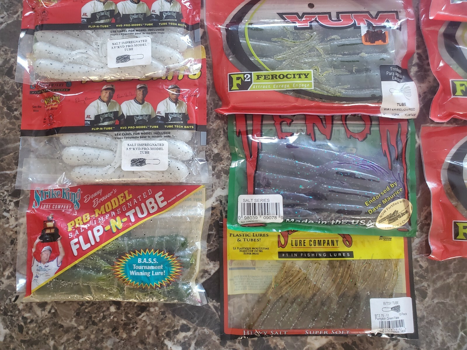 (17 BAGS) STRIKE KING YUM VENOM TUBE JIGS COFFEE TUBES HOT COLORS ๐ฅ - Image 2