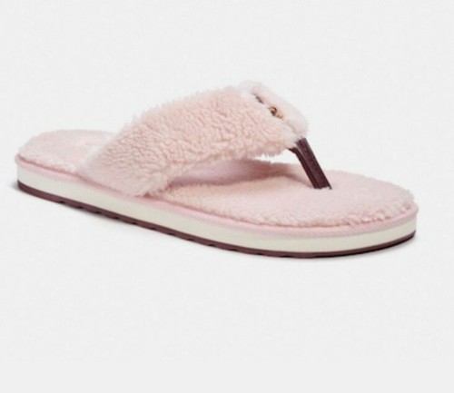 Buy Coach Pink Faux Sherling Hampton Flip Flops Size 7 Rubber Soles Online  at Lowest Price in Ubuy Maldives. 324988137845