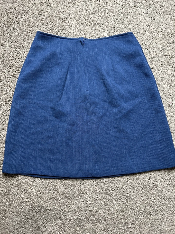 Vintage Women’s Size 7 Wrapper Blue Mini Skirt - Image 3 of 4