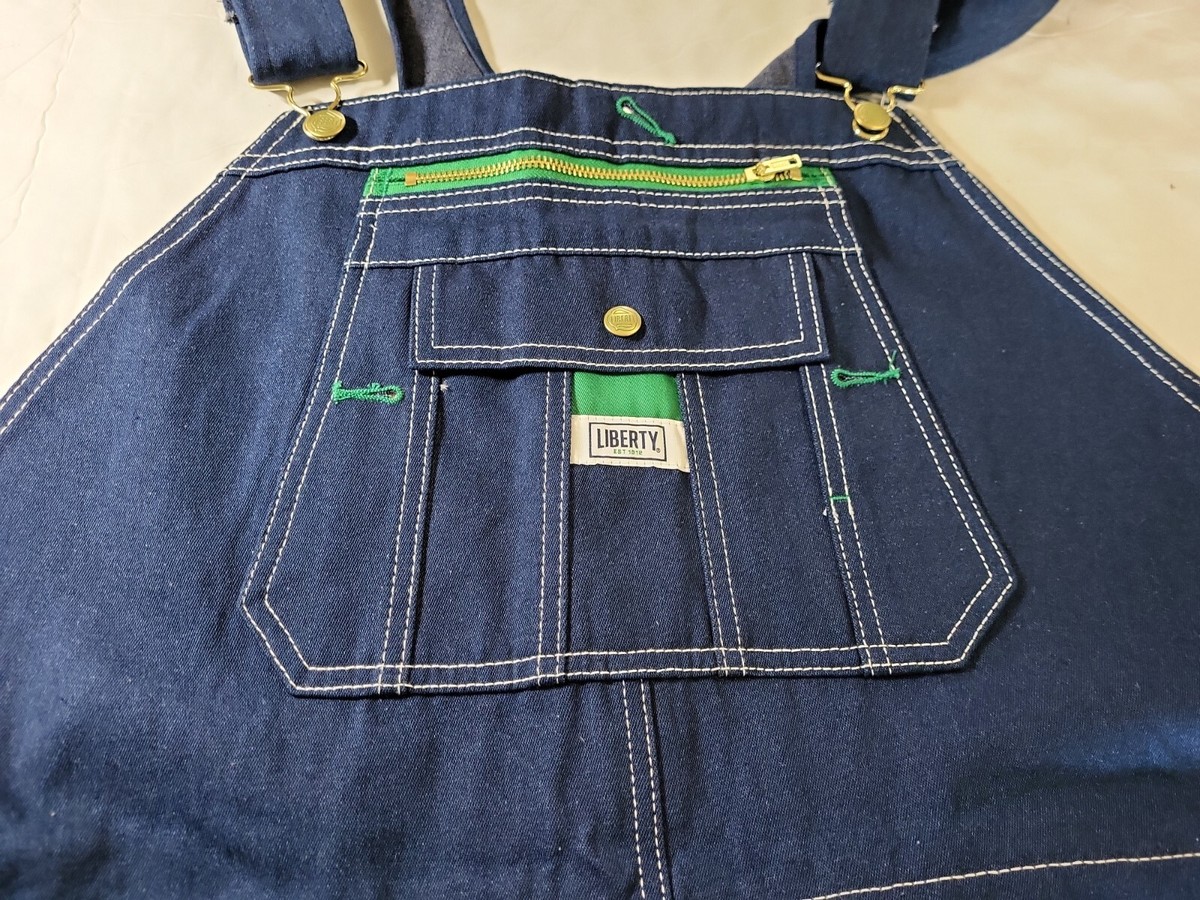Liberty Men's Rugid Denim Bib Overalls Please Check Photos of Measurements