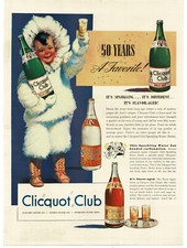 1940 Clicquot Club Ginger Ale Soda Eskimo Child Vintage Print Ad 4