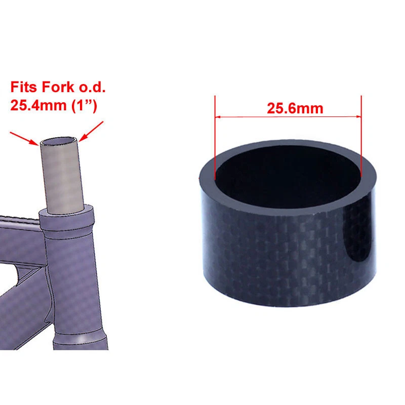 Espaciadores de auriculares de fibra de carbono 1" OMNI Racer WORLDS LIGHTEST 2,3,5,10,15,20 MATE Foto 3 de 4