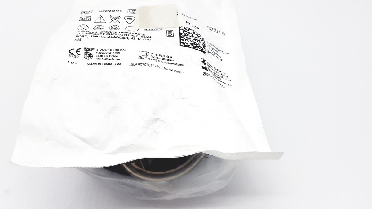 Zimmer 60707010700 Disposable Tourniquet Cuff Single Bladder 42in