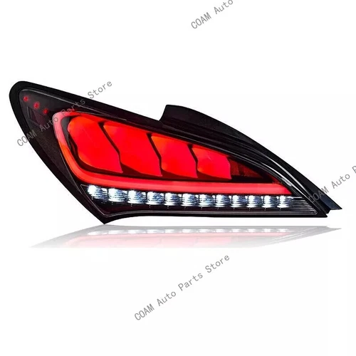 Par de luces traseras LED secuenciales blancas brillantes para Hyundai Genesis cupé 2010-2016 - Imagen 5 de 10