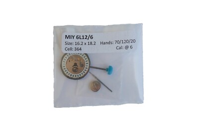 Miyota 6L12 Watch Movement Date @ 6 O'Clock