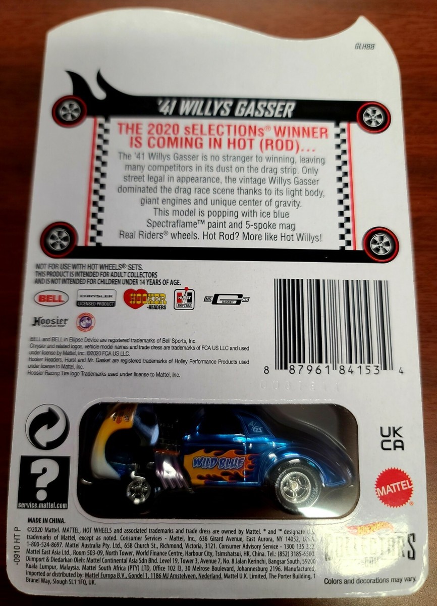 ホットウィール 　RLC 41 Willys Gasser WILD BLUE Hot Wheels RLC Selections 2020 41 Willys Gasser Wild Blue | eBay