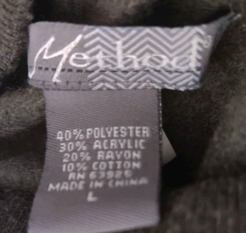 Method Brown Large Polyester -Acrylic -Rayon -Cot… - image 4