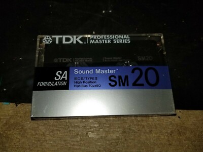 TDK SM20, NEW, PROFESSIONAL SERIES SOUND MASTER CASSETTE RECORDING TAPE
