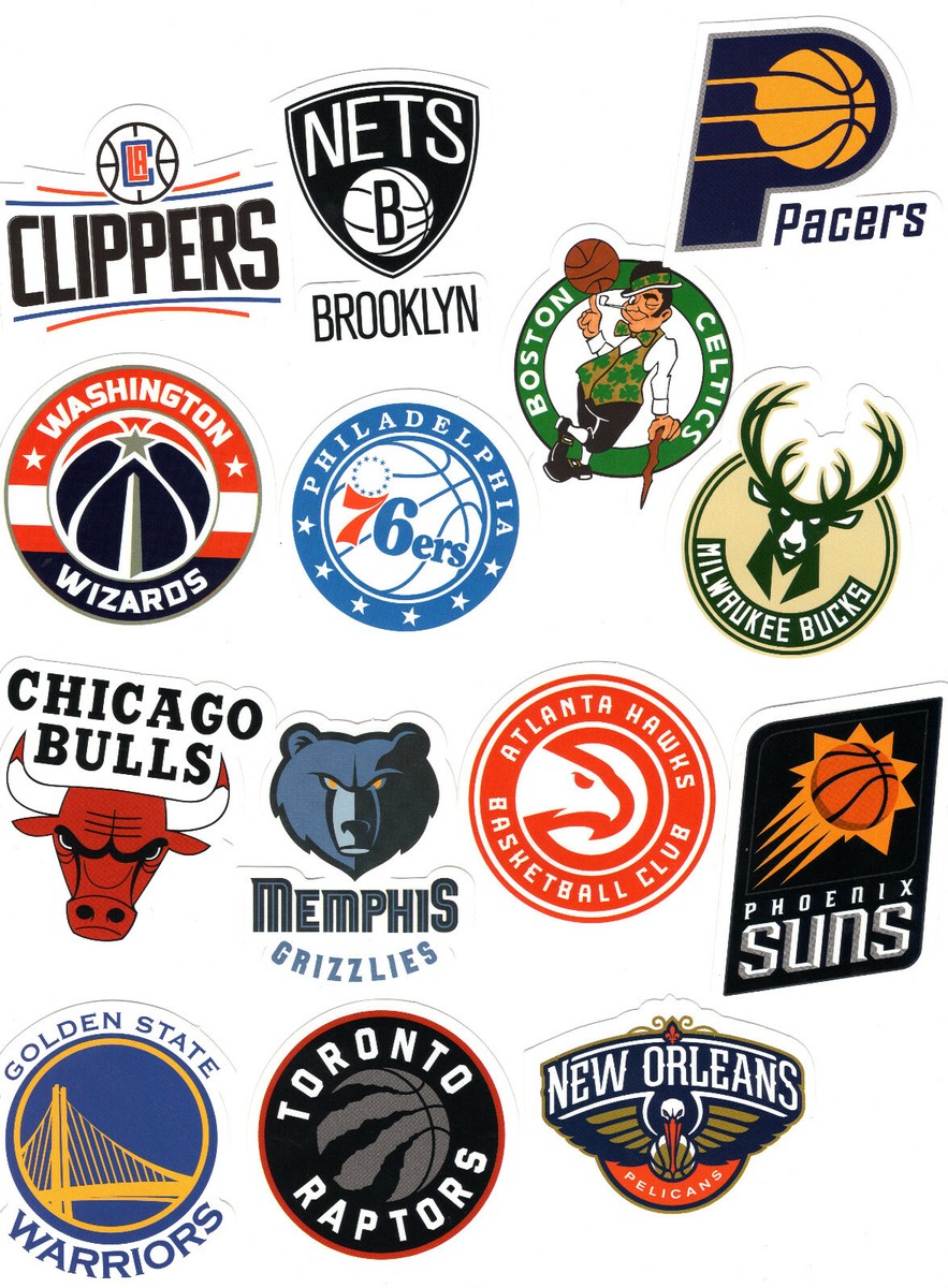 NBA Basketball Decal Sticker Licensed Team Logo Designs 🏀 Choose