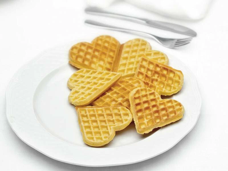 Ferro piastra per pizzelle cialde neole in alluminio stampo ferratelle a cuori - Immagine 3 di 3