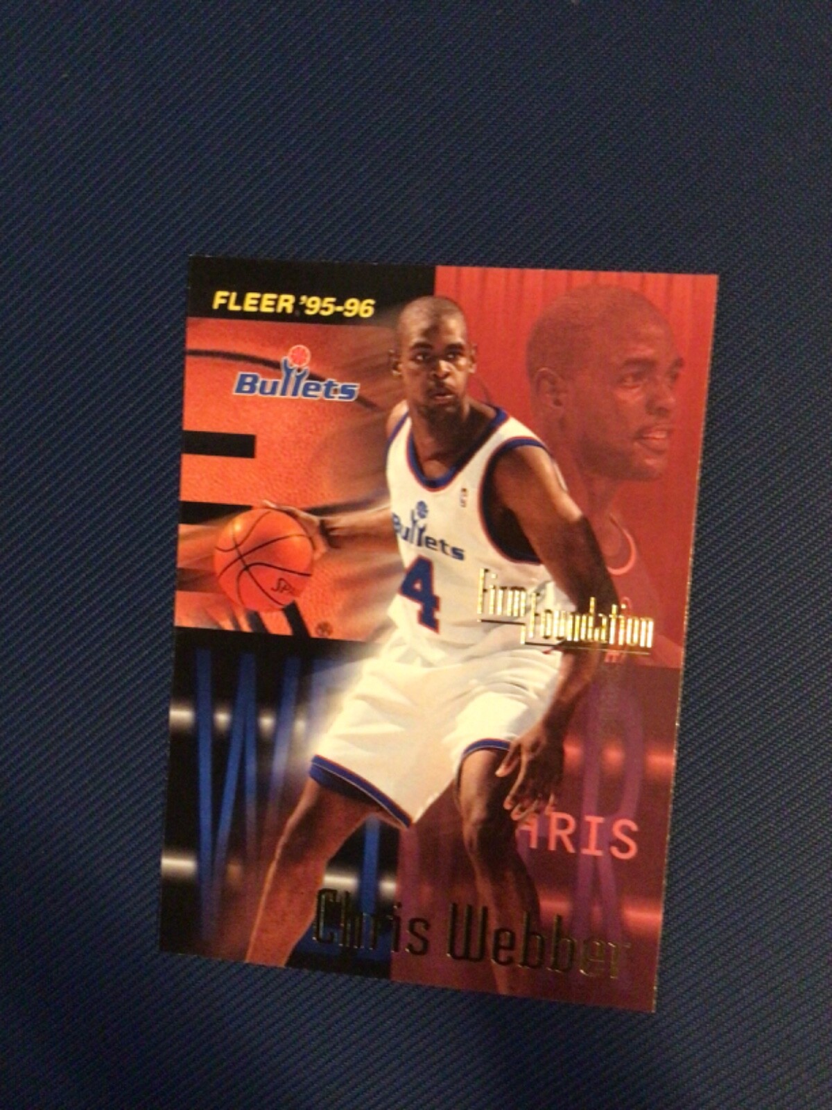 1995-96 Fleer Chris Webber Firm Foundation Card