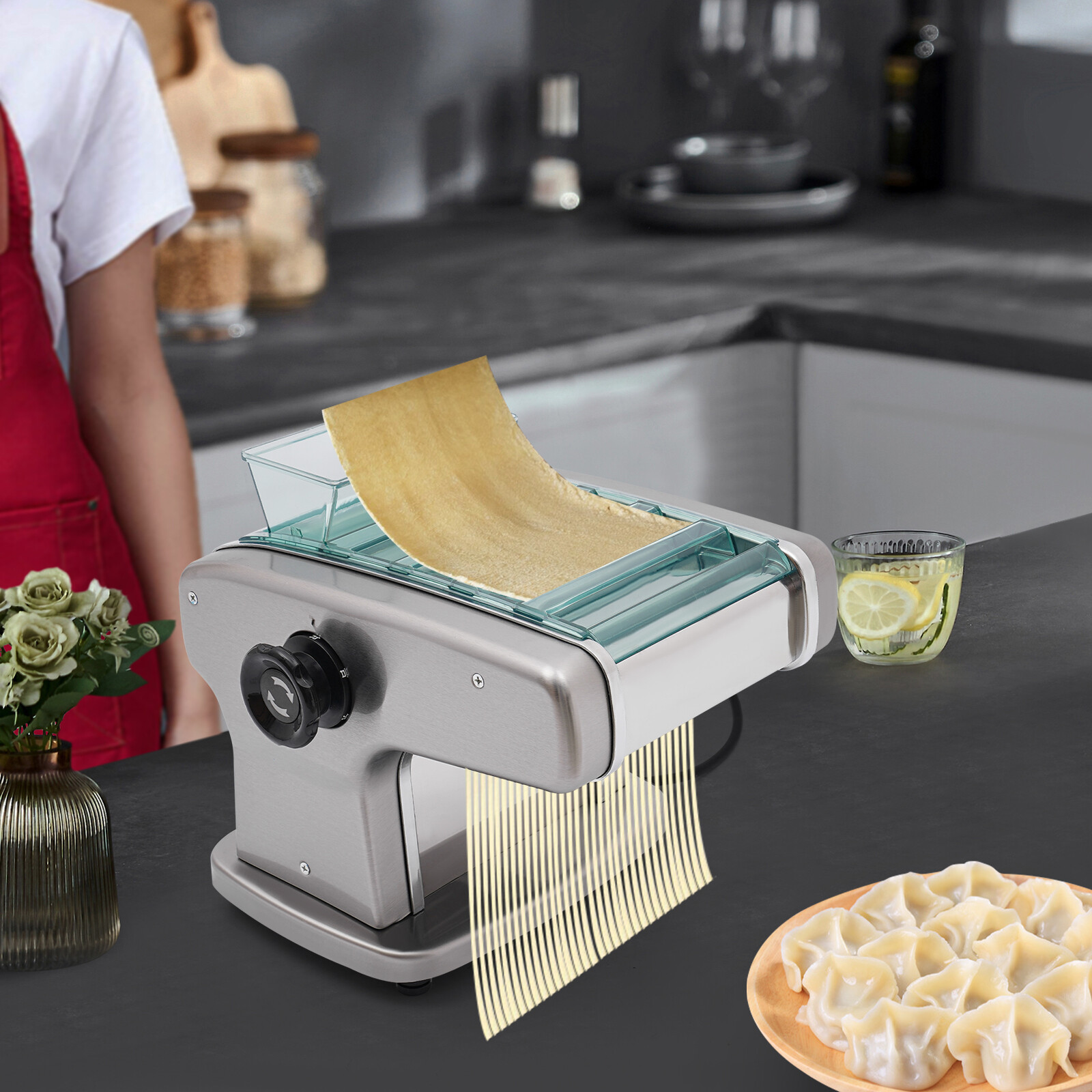 Automatic Electric Pasta Maker Commercial Noodle Dough Pressing Machine