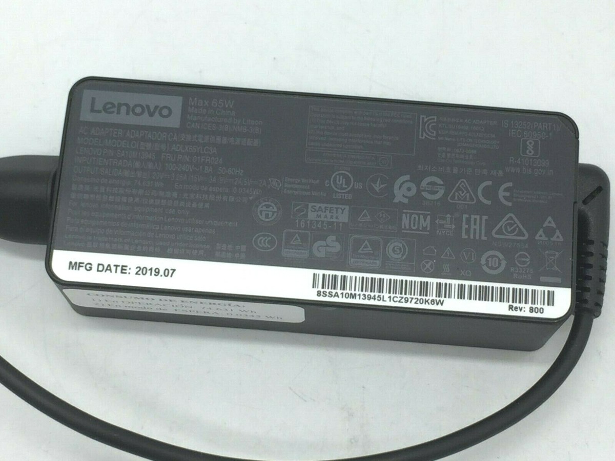 Cargador Lenovo 65w Usb-c T470 T480 T570 T580 Yoga 910-13ik | Cuotas Sin Interés - Foto 9