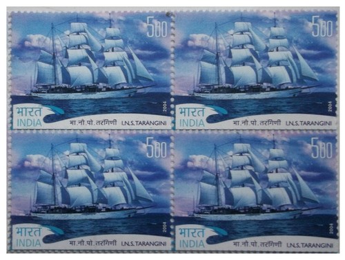 India 2004 INS Tarangini ship Ships Transport stamp Blk/4 MNH - Picture 2 of 3
