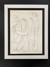 🔥Joan Miro | Vintage 1958 Signed | Framed Offset Lithograph Buy it Now!