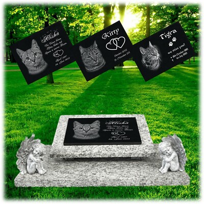 GRANIT Grabstein Grabdekoration Tiergrabstein Hund G39 -60 X 30 Cm Foto Gravur 74881321