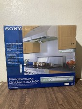 Sony ICF-CD543RM 4-Band Under Cabinet Kitchen CD Clock Radio - Silver NEW - RARE