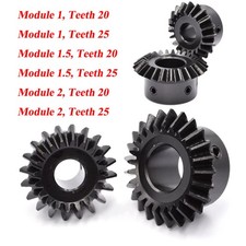 Bevel Gear 1/1.5/2 Mod 20 25 Teeth 1:25 Transmission Gears Bevel Teeth 90 Steel