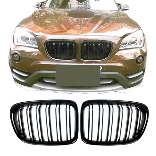 für BMW X1 E84 xDrive sDrive 09-15 Nieren Grill Kühlergrill SCHWARZ Doppelsteg - Bild 4 von 13