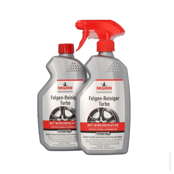 Felgenreiniger Nigrin Performance Turbo 2X0,5L SäUrefrei FüR Alle Felgen-image